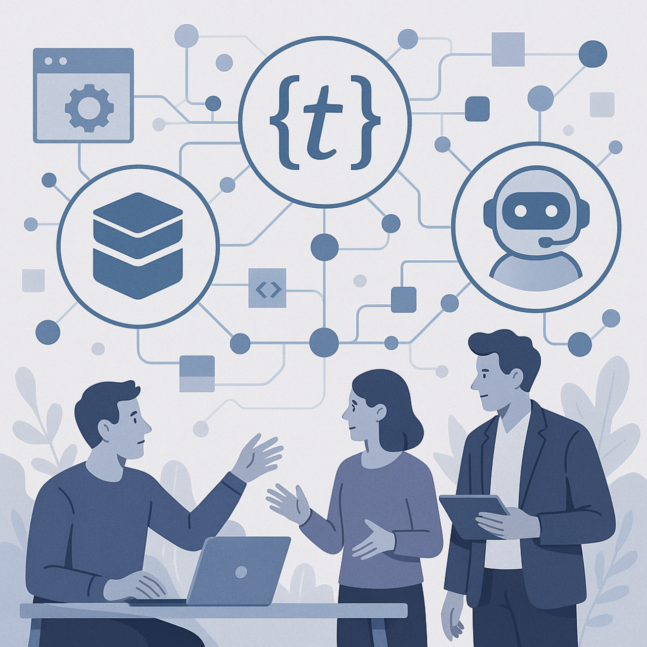 Systemübersicht von MCP, TYPO3 und ChatGPT als verbundenes digitales Ökosystem